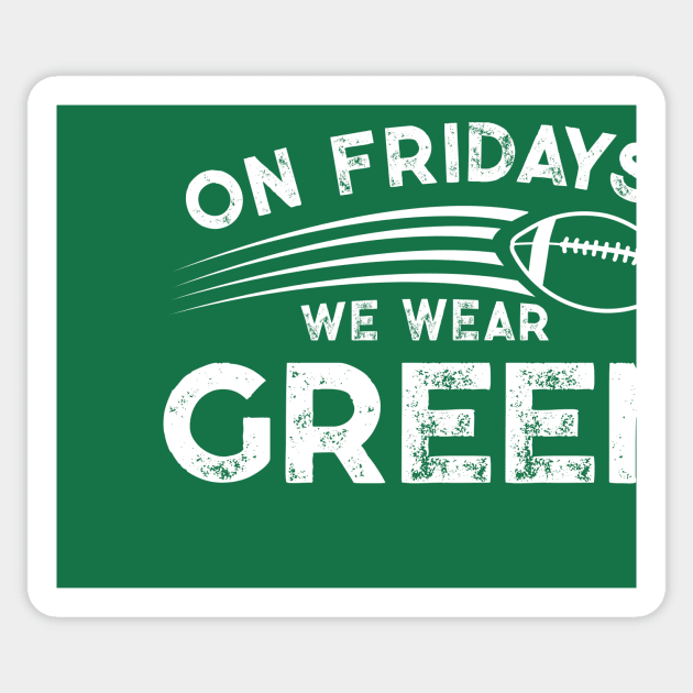 On Fridays We Wear Green // Vintage School Spirit // Go Green B Sticker by SLAG_Creative